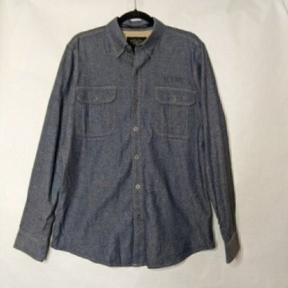 Harley Davidson Large Button Down Denim - Picture 1 of 8
